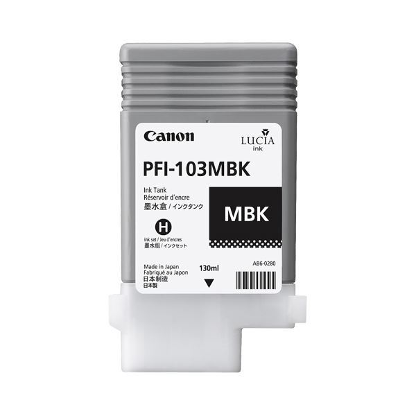 (まとめ) キヤノン Canon インクタンク PFI-103 顔料マットブラック 130ml 2211B001 1個 〔×10セット〕