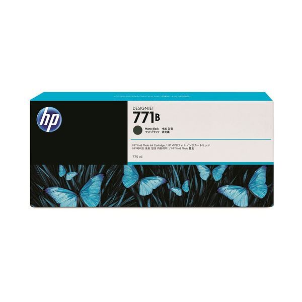 (まとめ) HP771B インクカートリッジ マットブラック 775ml 顔料系 B6X99A 1個 〔×10セット〕