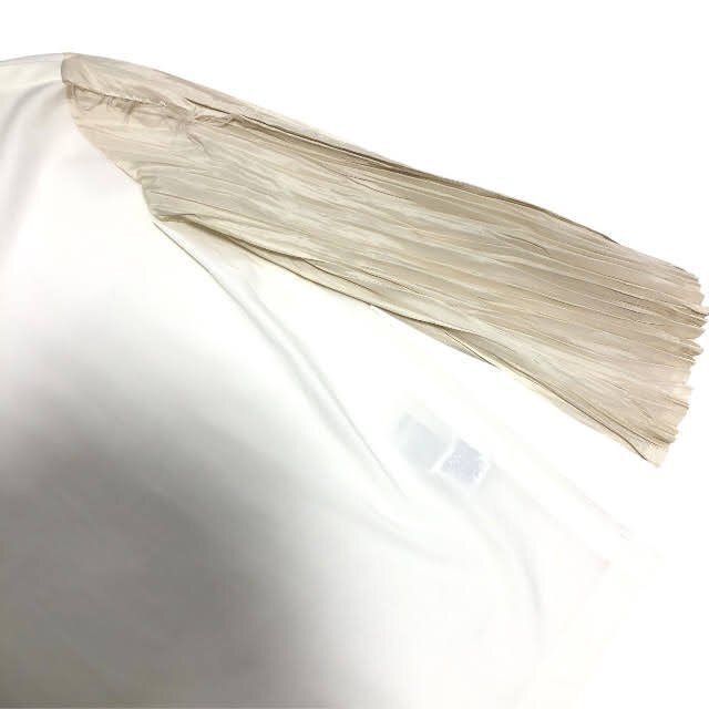 ▼【TOGA PULLA】トーガ プルラ 異素材 切替 トップス プリーツ フリル カットソー サイズ36 女性用 レディース RA7528