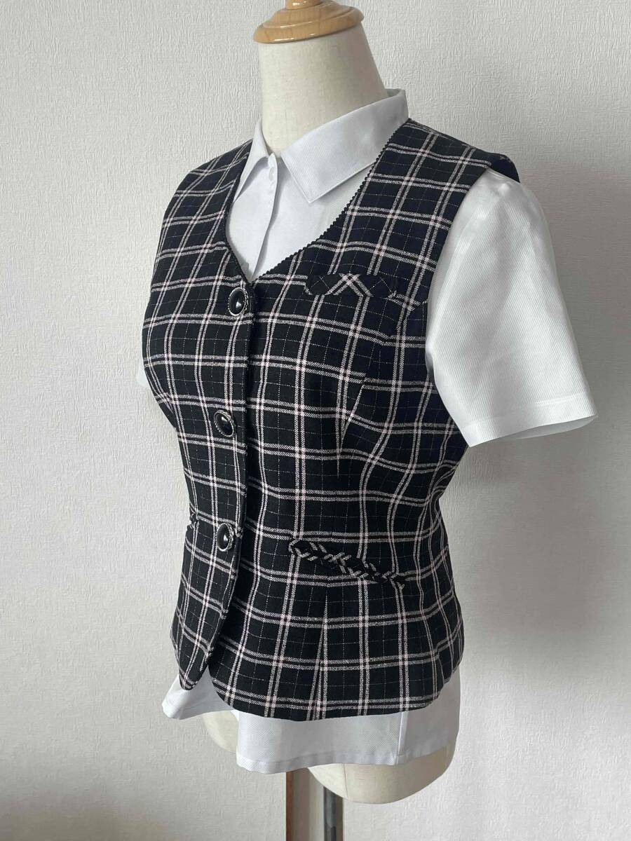 ※Dランク※【中古】enjoie_9號(hào)_ベスト/11610/アンジョア/洗濯可能/かわいい會(huì)社事務(wù)服/おしゃれOL制服