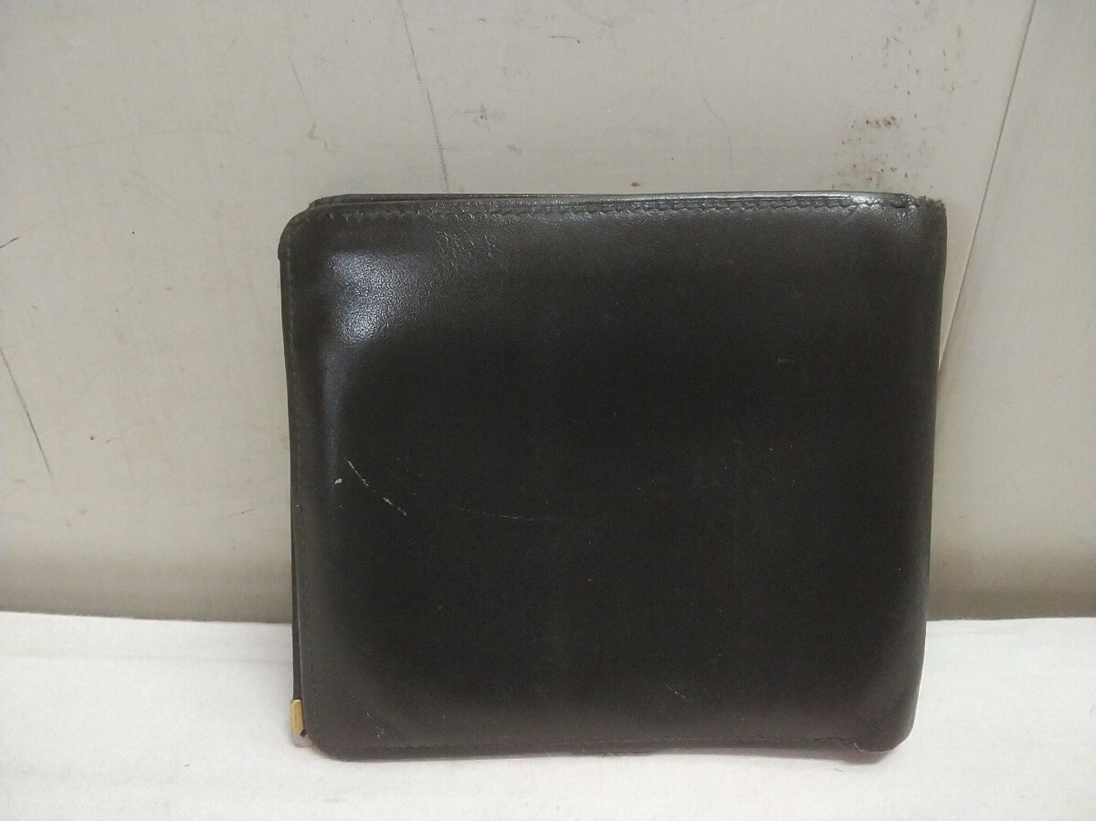 レターパックR／ダンヒル dunhill 2つ折り財布【 カード3枚収納 小銭入れ有り 】中古品 ブラック