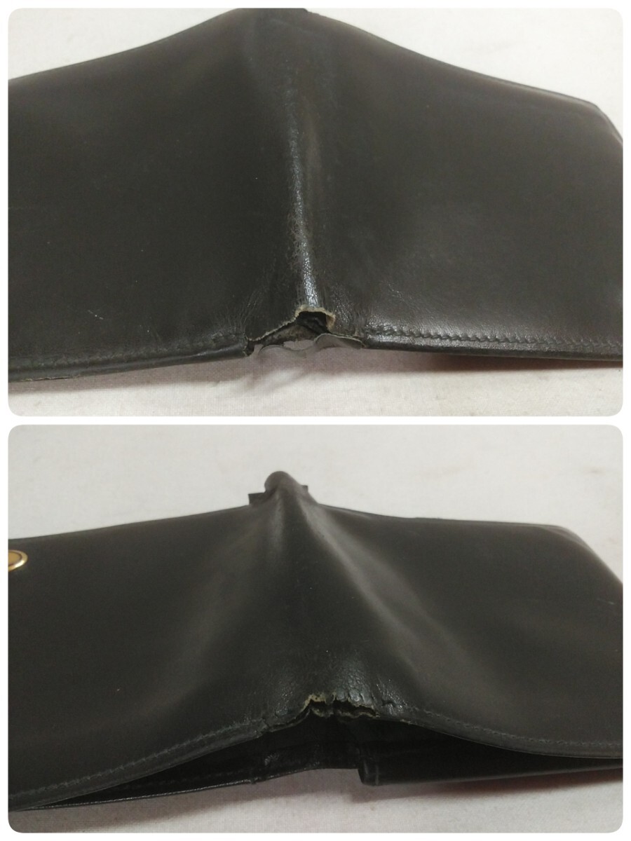 レターパックR／ダンヒル dunhill 2つ折り財布【 カード3枚収納 小銭入れ有り 】中古品 ブラック