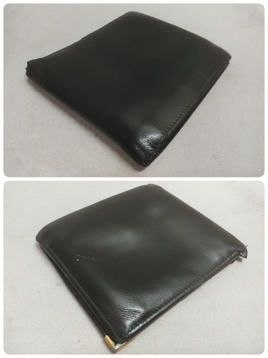 レターパックR／ダンヒル dunhill 2つ折り財布【 カード3枚収納 小銭入れ有り 】中古品 ブラック
