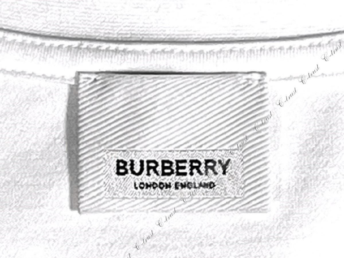 K960-XS.. BURBERRY Burberry T-shirt tops embroidery check pattern BBOX oversize CARRICK Logo * white 