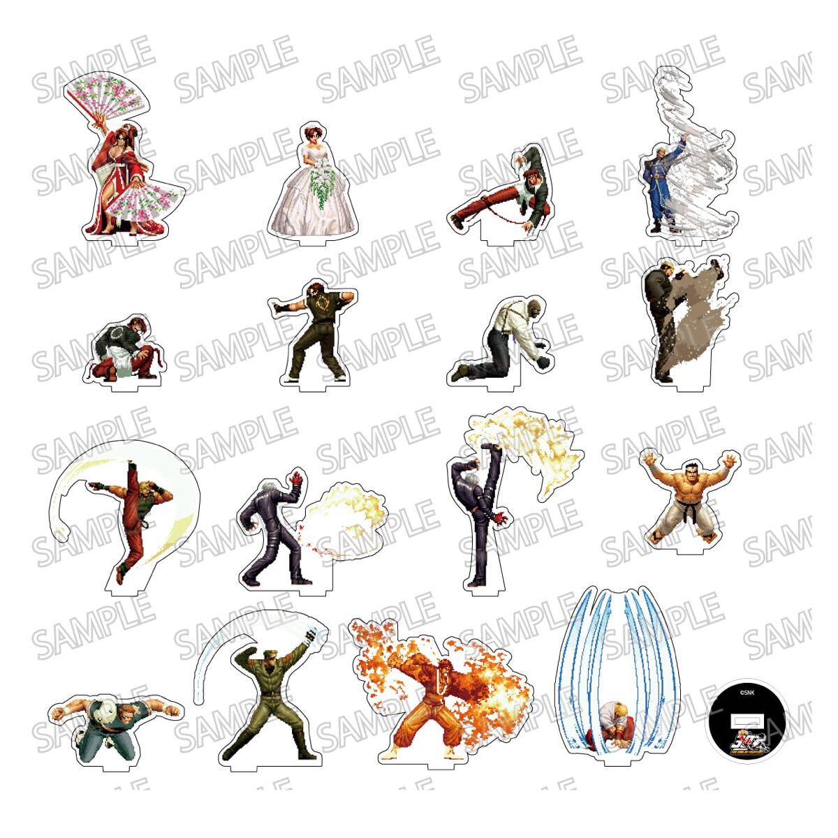 KOF 30TH PIXEL アクリルスタンド 全16種フルコンプセットBOX　(ピクセル SNK ネオジオ neogeo KOFXV KOF XV 15 THE KING OF FIGHTERS )