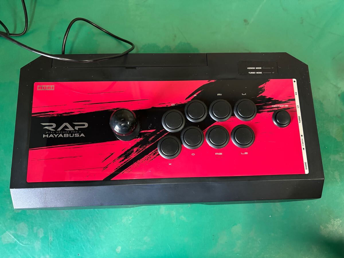 HORI REAL ARCADE PRO.V HAYABUSA PS4-055 通電のみ　現状ジャンク品
