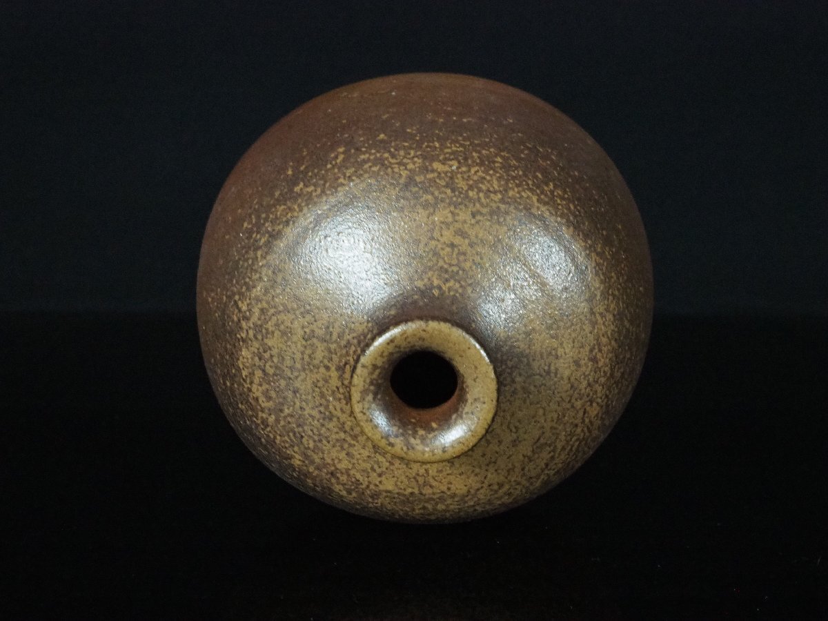 Yahoo!オークション - 【GK】伊勢崎満 備前扁壺花生 茶道具 共箱