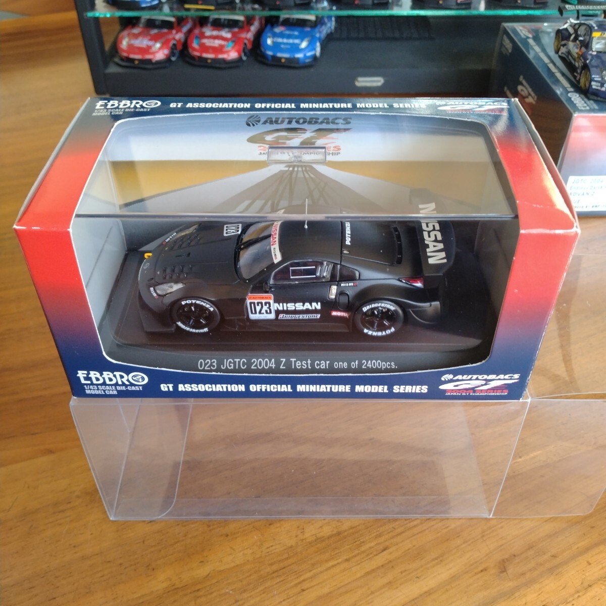 エブロ EBBRO 1/43 575 NISMO Z TEST CAR JGTC 2004 BLACK ニスモ テストカー 保護用クリアケース付き