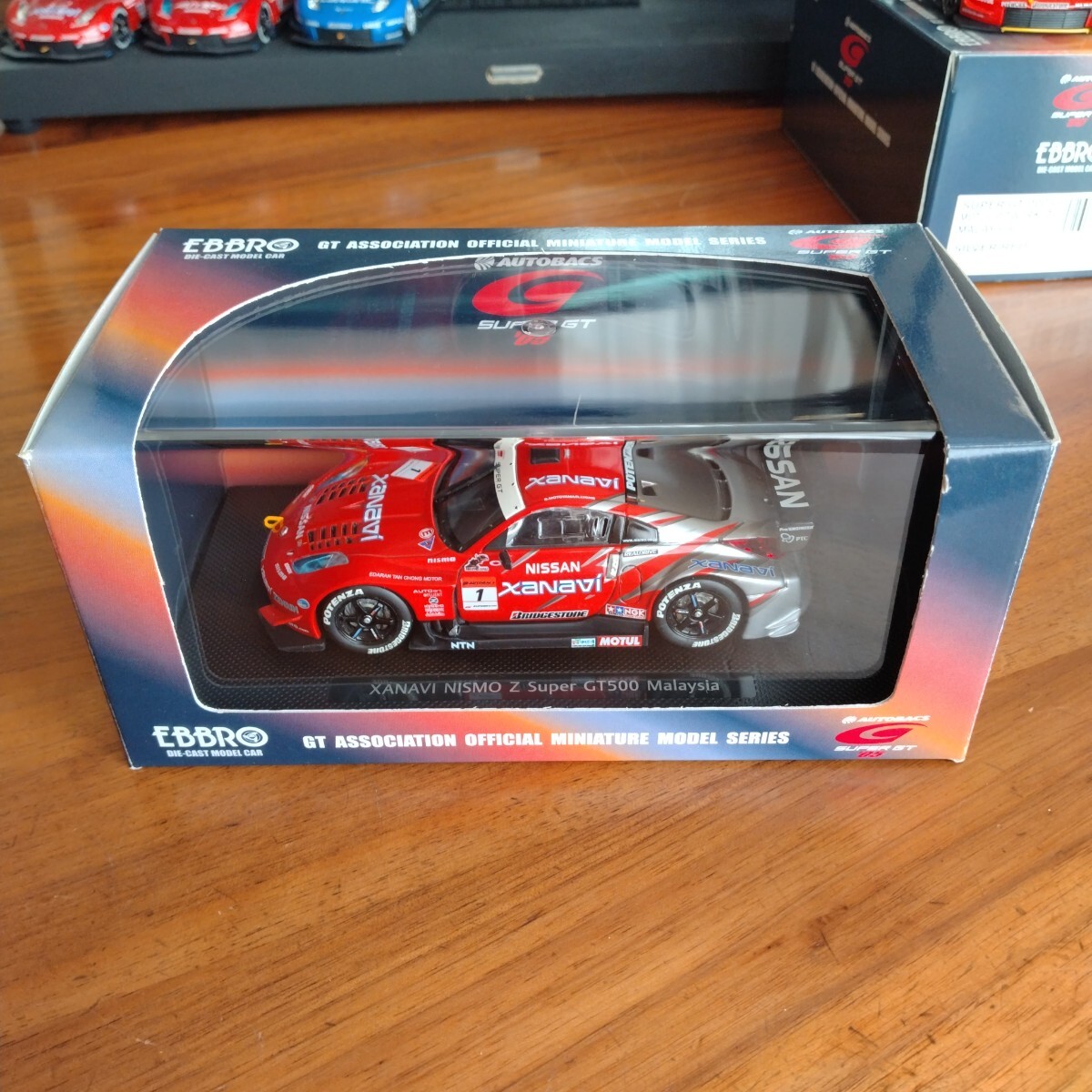 エブロ EBBRO 1/43 722 XANAVI NISMO Z MALAYSIA SUPER GT 2005 SILVER/RED ザナビィ ニスモ マレーシア