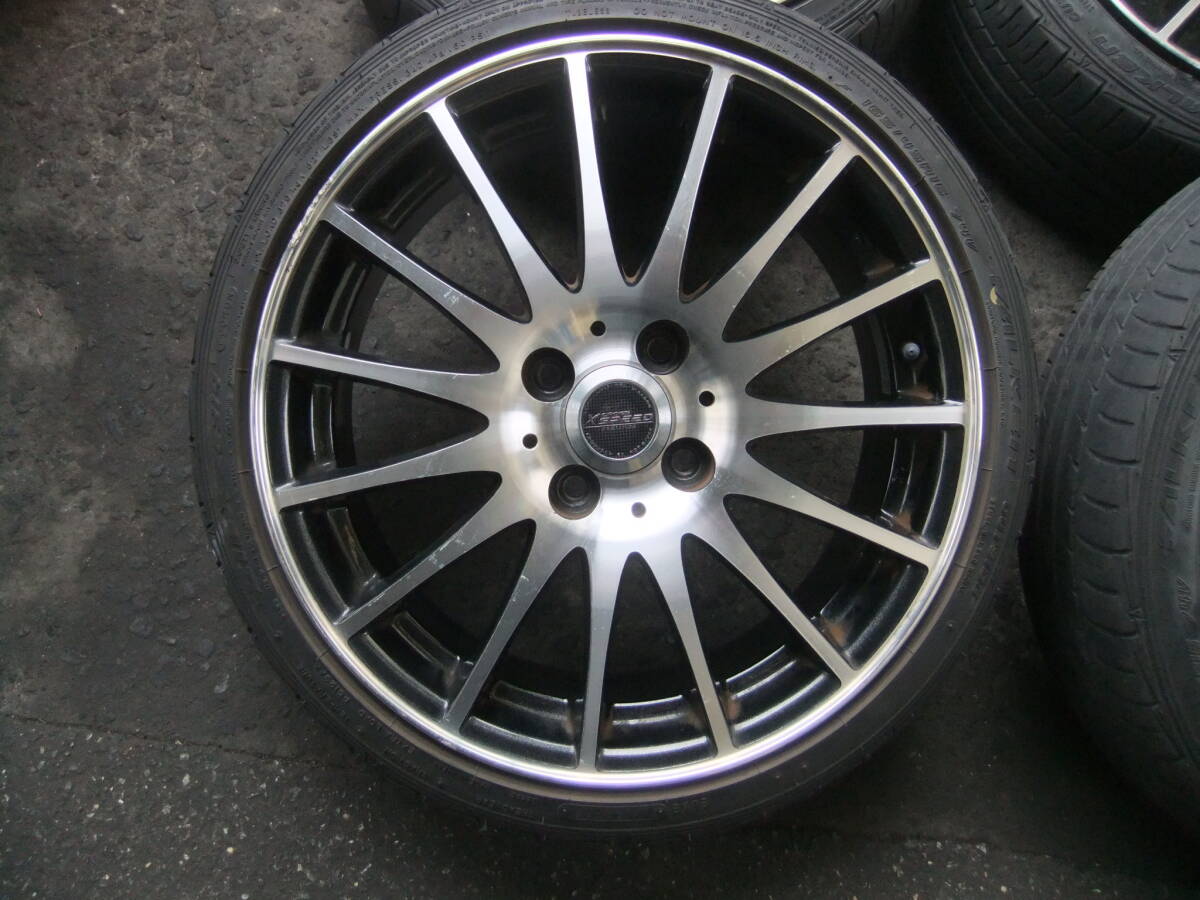 軽自動(dòng)車で使用 HOT STUFF CROSS SPEED PREMIUM ブラック ポリッシュ 16X6.0J 4H 100PCD 