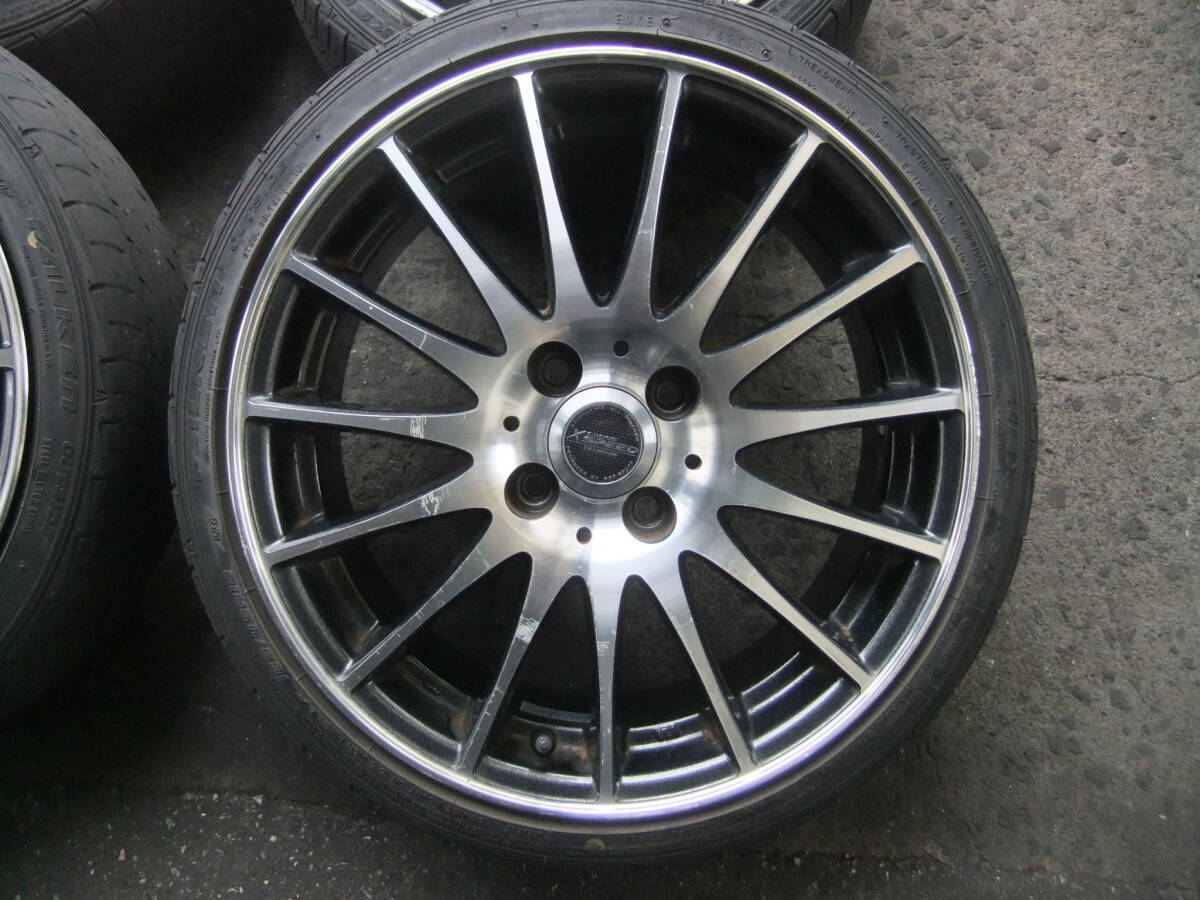 軽自動(dòng)車で使用 HOT STUFF CROSS SPEED PREMIUM ブラック ポリッシュ 16X6.0J 4H 100PCD 