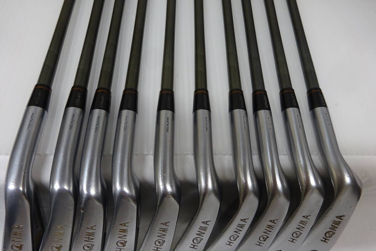 稀れ ホンマ LB-606 H&F キャビティ 24Kメタル仕様 アイアン #3-SW 10本SUPER FERRITE カーボン4星 ★★★★(R1) 