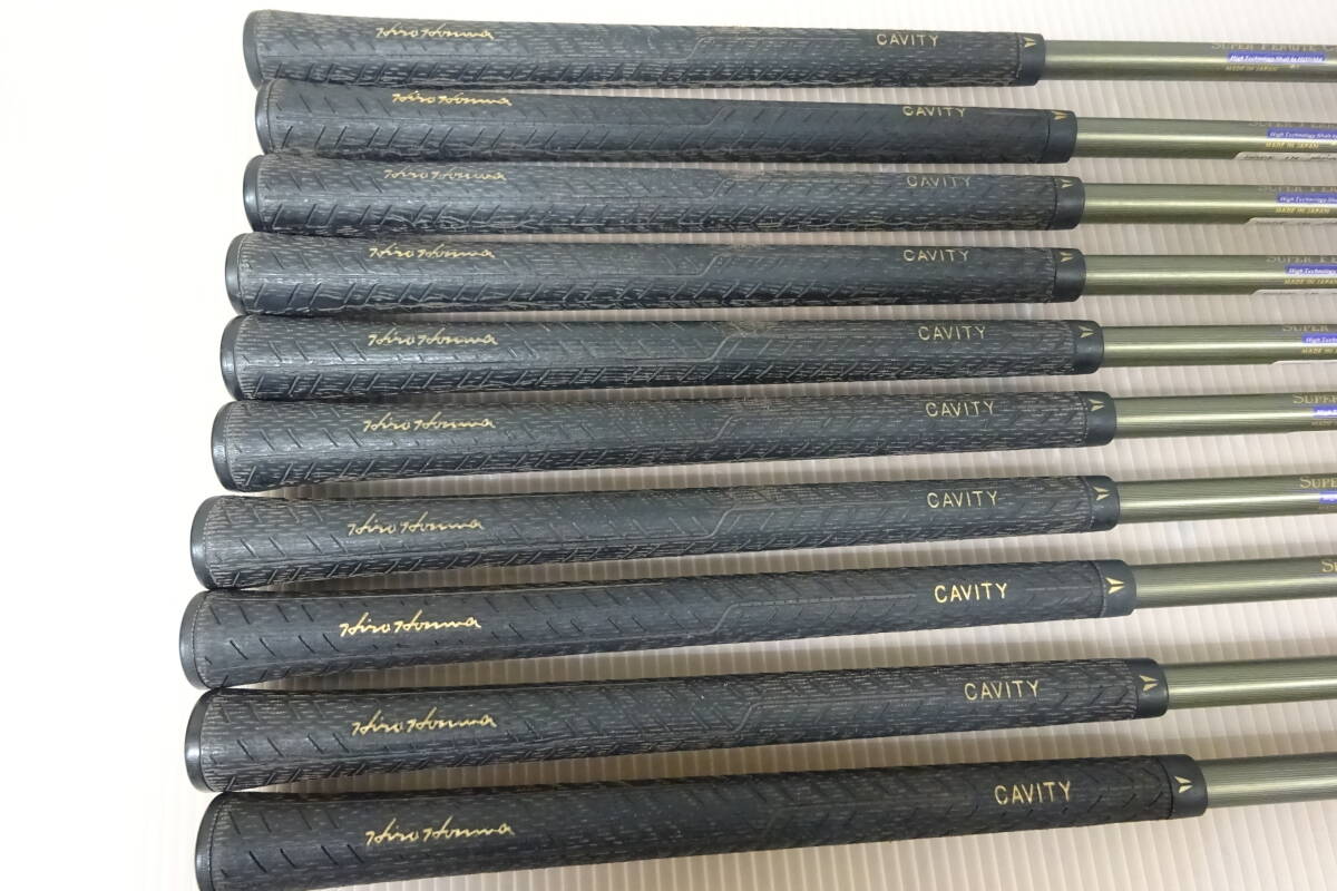 稀れ ホンマ LB-606 H&F キャビティ 24Kメタル仕様 アイアン #3-SW 10本SUPER FERRITE カーボン4星 ★★★★(R1) 