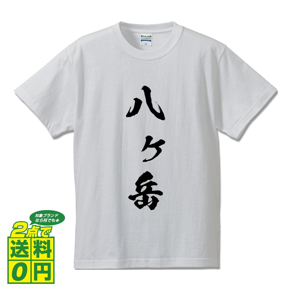 八ヶ岳 オリジナル Tシャツ 書道家が書く プリント Tシャツ S M L XL XXL 120 130 140 150 G-S G-M G-L 【 百名山 】