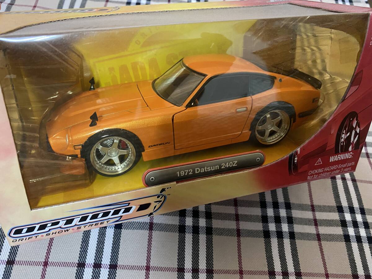 即決です。 ダットサン Z DATSUN 240Z 1972 Jada toys 1/24 option DRIFT SHOW STREET ドリフト ドリフート optionD ジャダトイズ