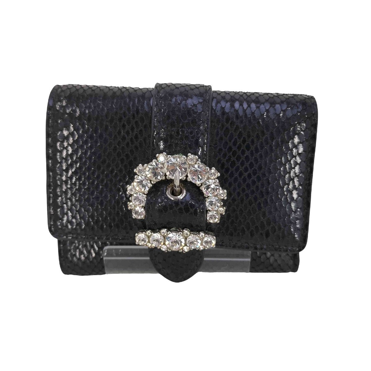JIMMY CHOO(ジミーチュウ) クリスタル バックル パイソン 三 JIMMY CHOO(ジミーチュウ) クリスタル バックル パイソン 三
