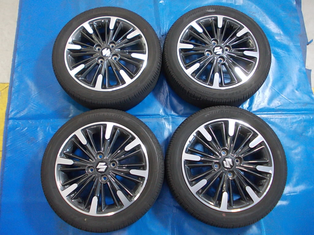 スペーシアカスタム 165/55R15 75V 15x4.5J+45 4H/100 純正アルミホイール 【1本のみ】 2023年製 タイヤ付 | 適合車種:スズキ スペーシアカスタム(MK54S、MK94S)2023