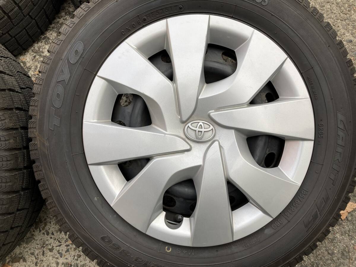 トヨタ ヴィッツ 純正 185/65R14 トーヨー 14インチ 4H100 5J+39 スタッドレスタイヤ アクア ヴィッツ ヤリス _画像2