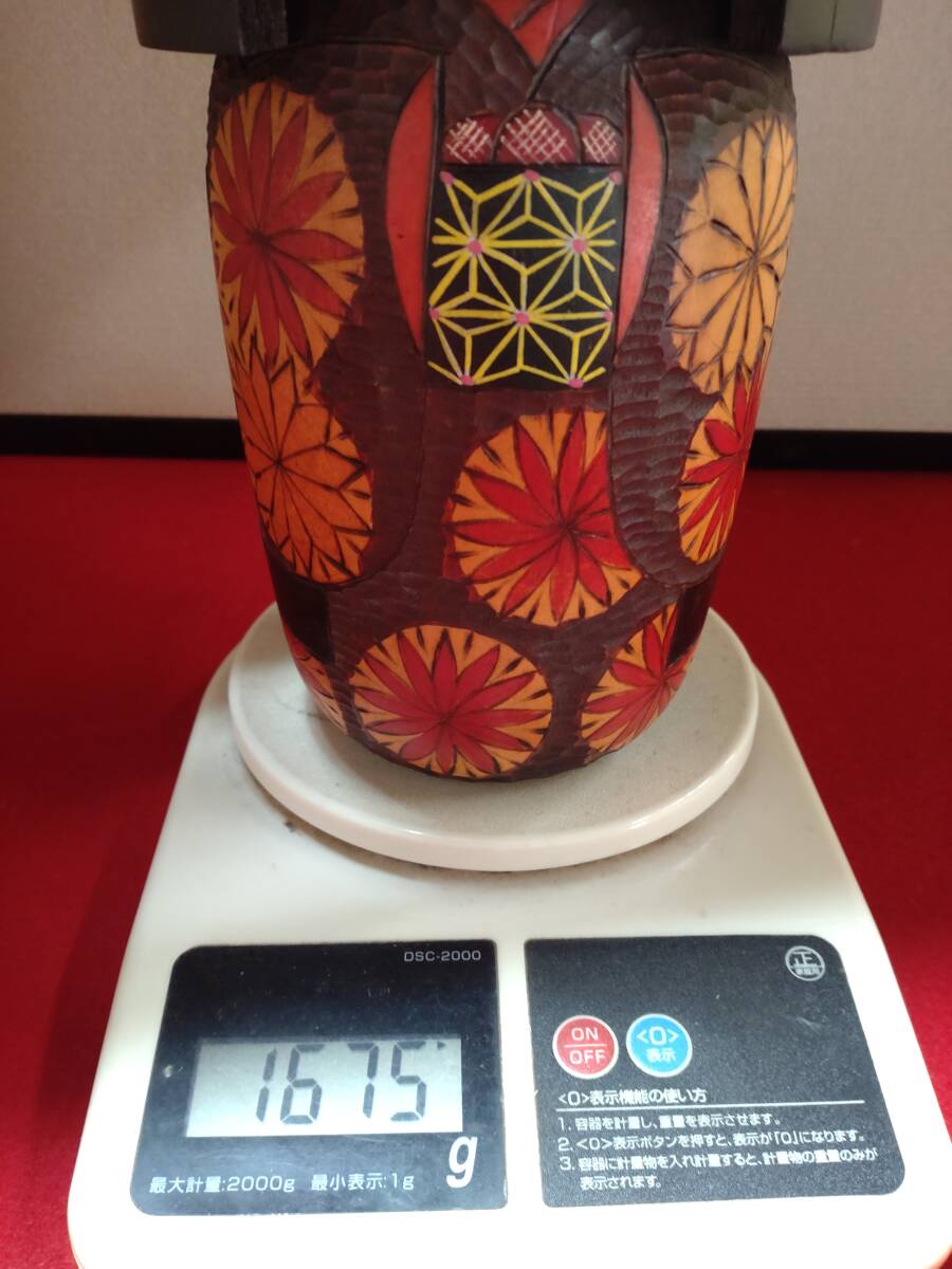 激安超特価 最大80%オフ 高見沢かずを 創作こけし 30cm 2体 1085g 27cm 関口東亜 1675g こけし