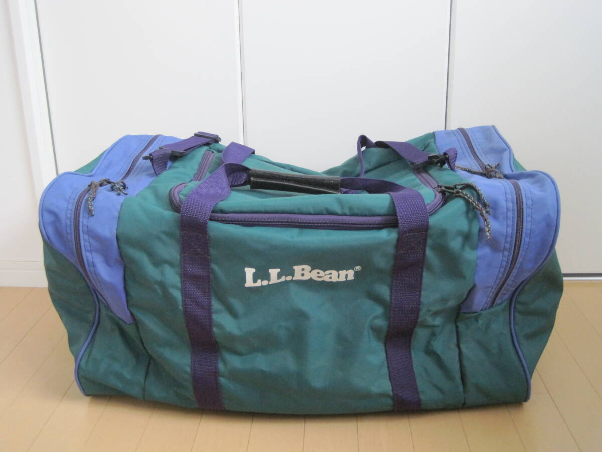 超可爱 レア オールド アーカイブ アメリカ製 L.L.Bean LLビーン 超巨大ボストンバッグ 横幅70cm 収納インテリアとしても その他