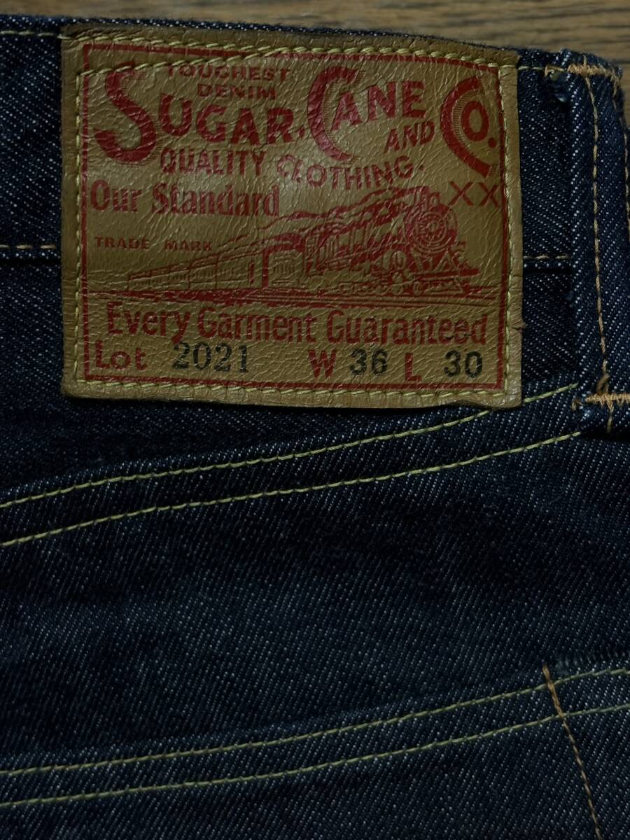 ※東洋エンタープライズ SUGAR CANE シュガーケーン LOT 2021 SC42021 セルビッチ デニムパンツ 濃紺 大きいサイズ 36 　　　 BJBE.A