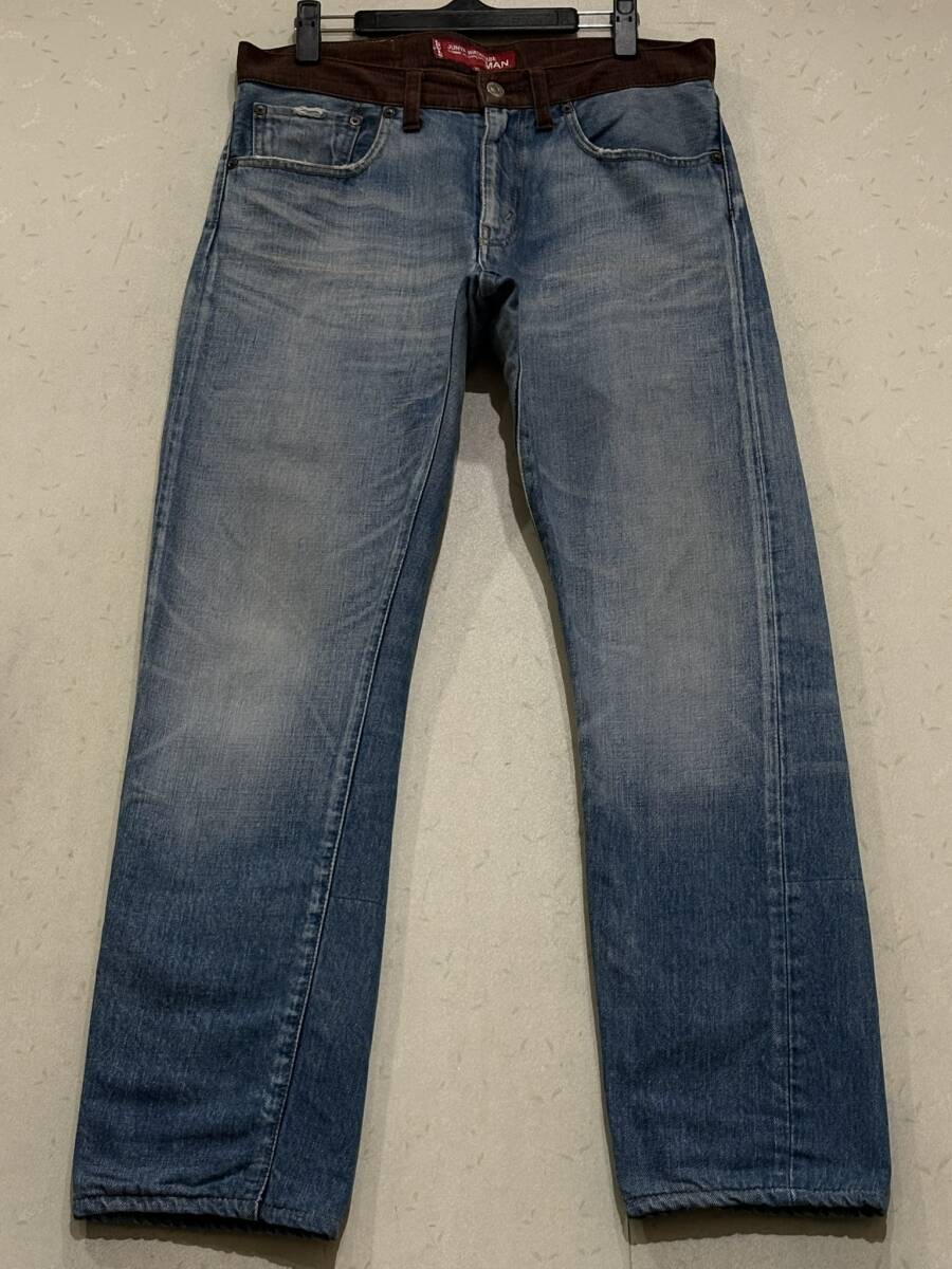 ※JUNYA WATANABE MAN COMME des GARCONS Levi's ジュンヤワタナベコムデギャルソンリーバイス WE-P909 再構(gòu)筑デニムパンツ日本制XS BJBE.A