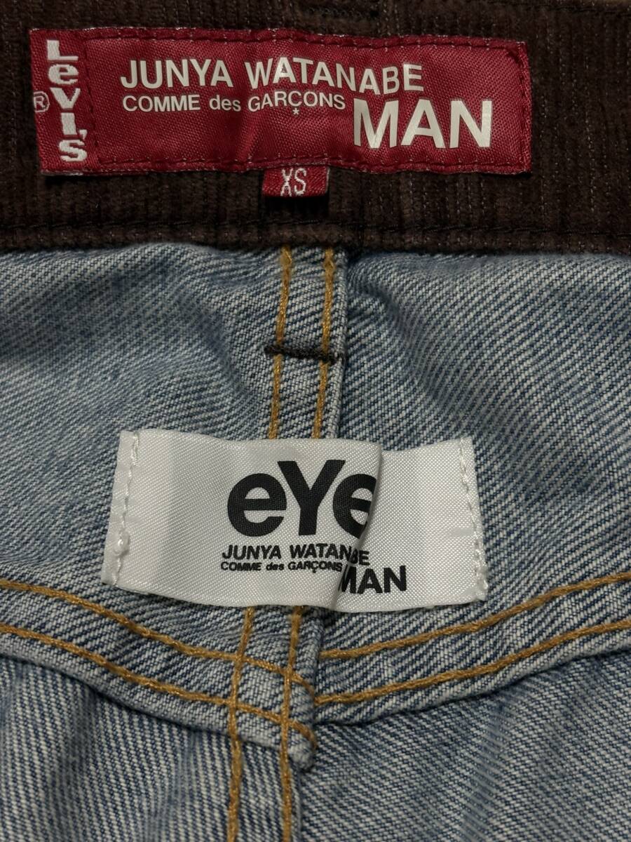 ※JUNYA WATANABE MAN COMME des GARCONS Levi's ジュンヤワタナベコムデギャルソンリーバイス WE-P909 再構(gòu)筑デニムパンツ日本制XS BJBE.A