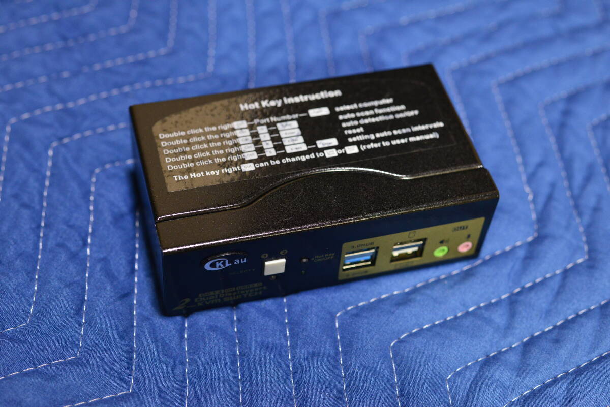 CKLau Displayport DP 1.4 USB 3.0 デュアルモニター KVMスイッチ 4K 144Hz、8K 30Hz