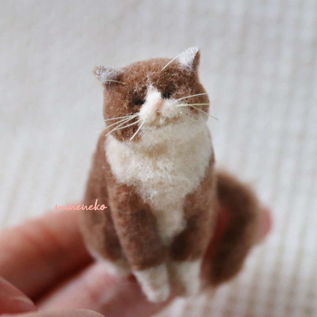 羊毛フェルト ねこ ハンドメイド