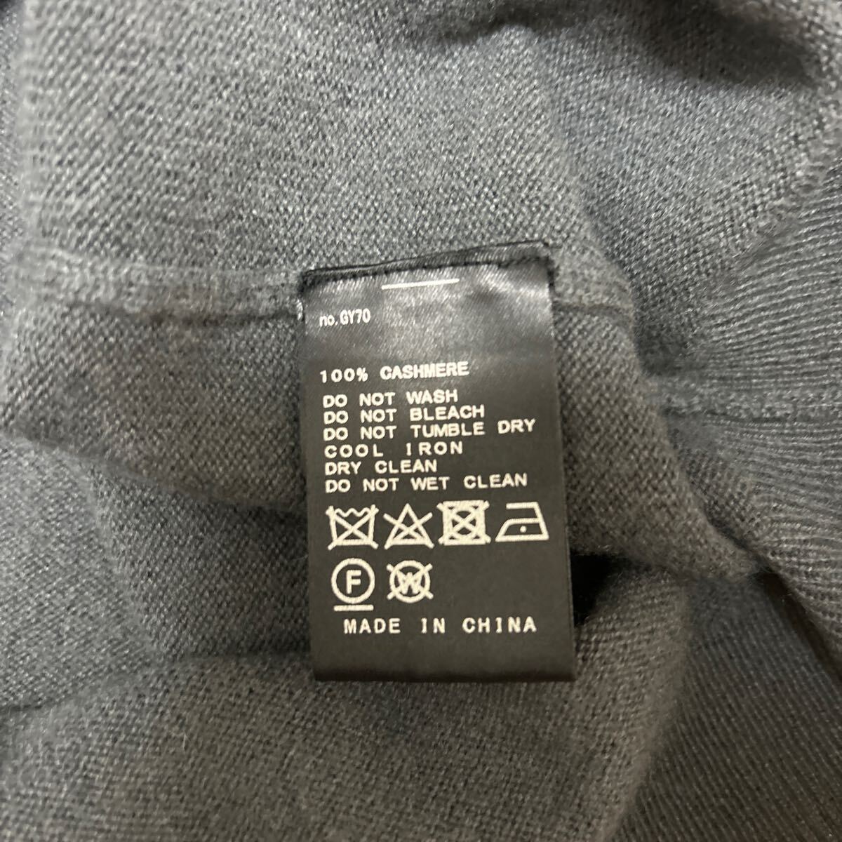 21AW、ヴェルメールIENAイエナ、カシミア100%ニット、チャコールグレー