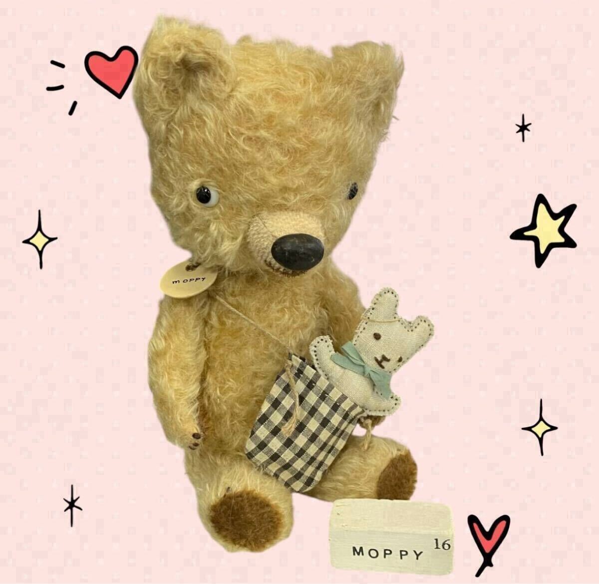 【保管品】日本人作家泉木の実作品展「BOYS」 THE TEDDY BEAR SHOP六本木店 泉 木の実 約27cm MOPPY Hippie Coco L72125R3F ヒッピーココ