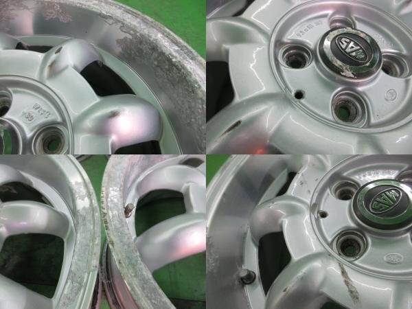 深リム!PCD100 MAS 7j/+30 ハブ約56㎜ 4本 中古 舊車 ドリ車 USDM JDM コンパクトカー