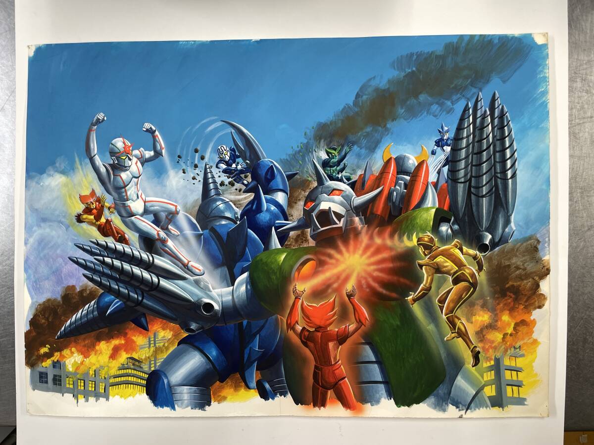 愛の戦士 レインボーマン アニメ 1982 雑誌 直筆 原画 1点もの 愛の戦士 レインボーマン アニメ 1982 雑誌 直筆 原画 1点もの