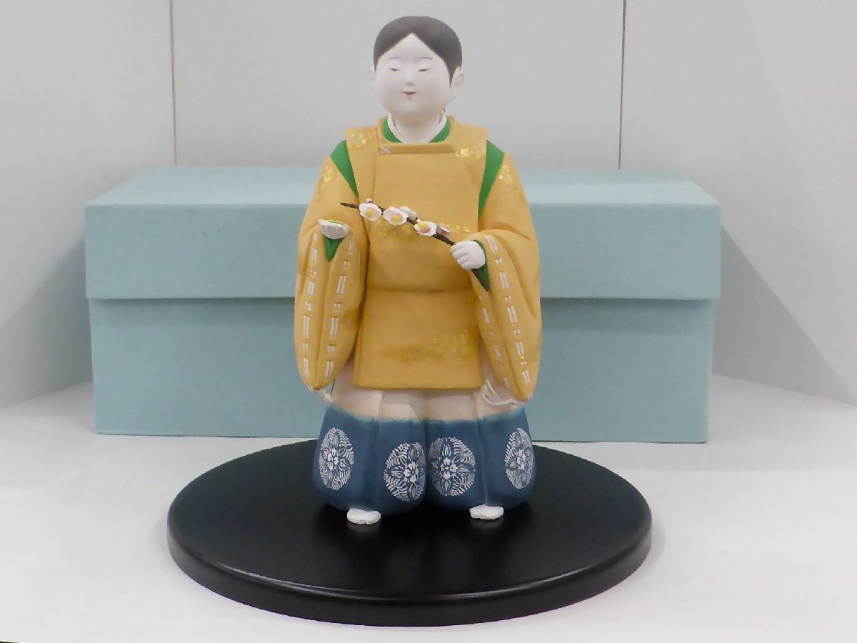 【長期保管品】博多人形 薫風 溝口堂央作 箱・台座付き