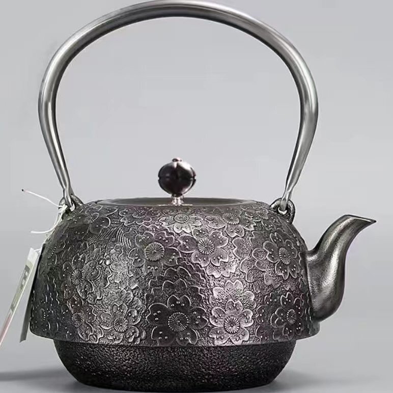 【限定品】 高品質☆砂鉄 大容量鉄壺 やかんを 手作り鉄 コーティングなし 鉄瓶