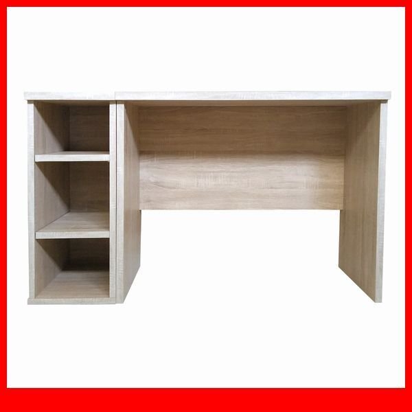 机★新品/シンプルデスク 90cm幅+サイドラック 30cm幅/学習デスク 趣味家事のワークスペース テレワーク/木目調 白系/シャビーオーク/a1