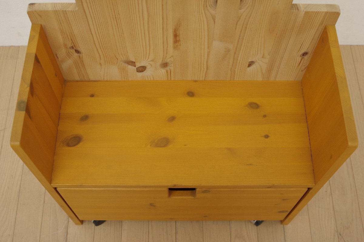 広松木工 WF ハウスシェルフ 060 ヒノキ 無垢材 イエロー 黄色 幅60cm 本棚 飾り棚 インテリア 子供部屋 キッズルーム 新品価格約8万円_画像4