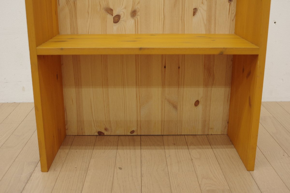 広松木工 WF ハウスシェルフ 060 ヒノキ 無垢材 イエロー 黄色 幅60cm 本棚 飾り棚 インテリア 子供部屋 キッズルーム 新品価格約8万円_画像6