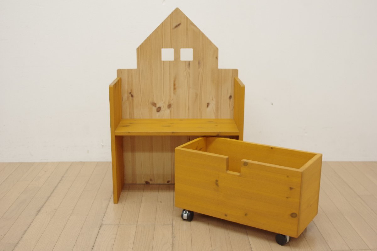 広松木工 WF ハウスシェルフ 060 ヒノキ 無垢材 イエロー 黄色 幅60cm 本棚 飾り棚 インテリア 子供部屋 キッズルーム 新品価格約8万円_画像5