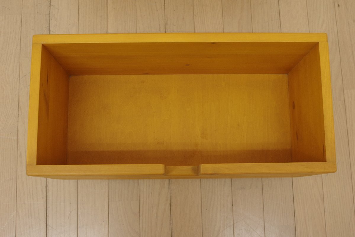 広松木工 WF ハウスシェルフ 060 ヒノキ 無垢材 イエロー 黄色 幅60cm 本棚 飾り棚 インテリア 子供部屋 キッズルーム 新品価格約8万円_画像7