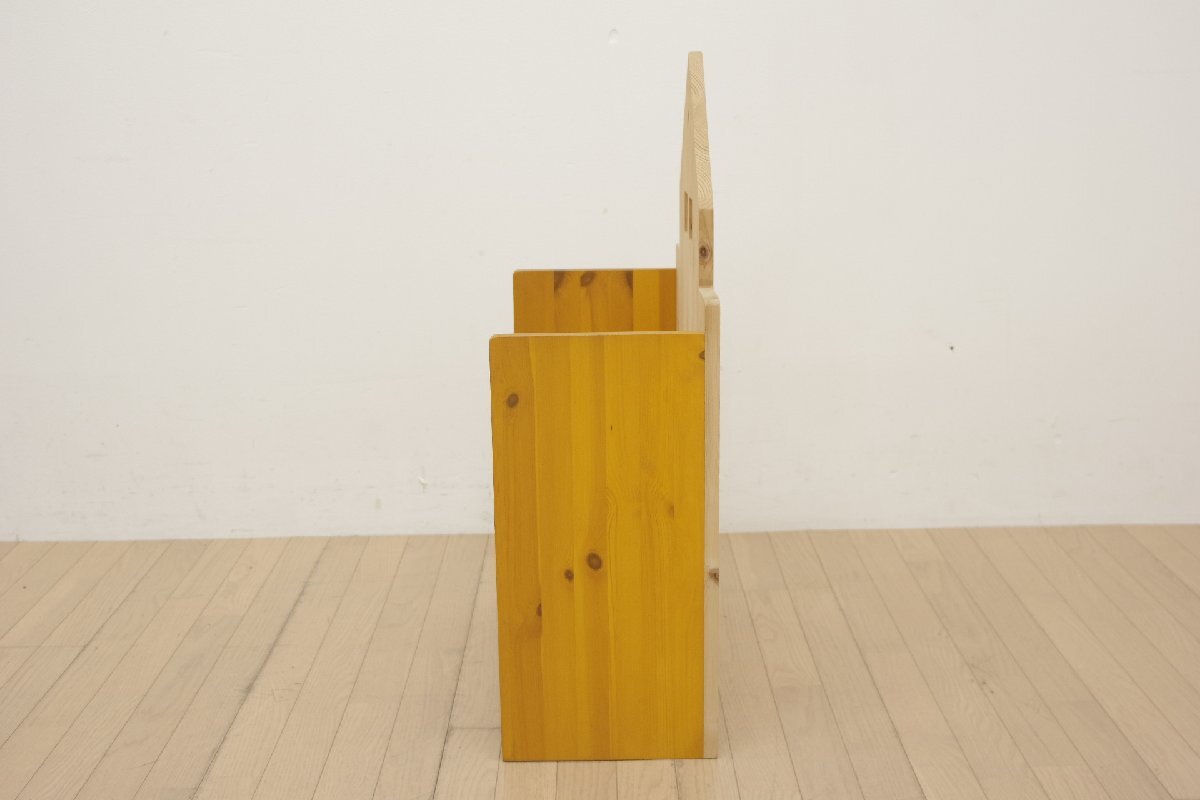 広松木工 WF ハウスシェルフ 060 ヒノキ 無垢材 イエロー 黄色 幅60cm 本棚 飾り棚 インテリア 子供部屋 キッズルーム 新品価格約8万円_画像9