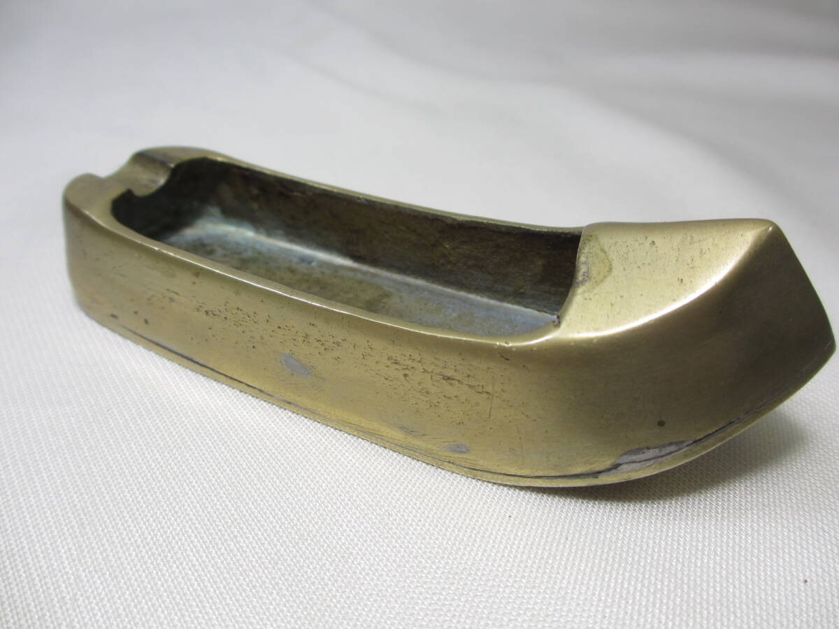 W36* редкий EXPO*70 Osaka десять тысяч .* латунный. обувь type. пепельница пепел tray * бардачок и т.п. * Корея павильон *1970 год Osaka всемирная выставка * желтый медь. обувь type