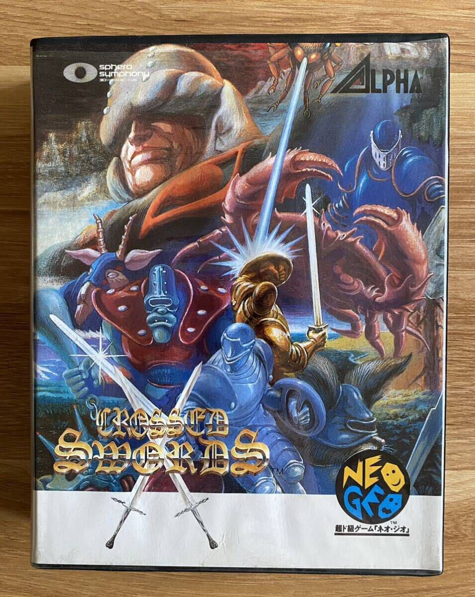 NEOGEO ネオジオROM ロムカセット CROSSED SWORDS クロスソード 箱説付 ゲームソフト【動作確認済】 【中古】【現状品】