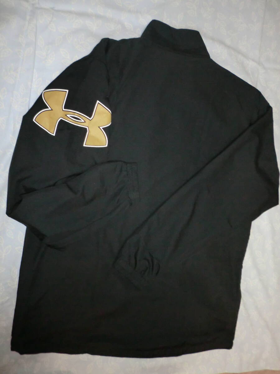 ◆UA BIGロゴ ジャケット★厚手の生地で冬のスポーツにも最適【Under Armour】アンダーアーマー◎左胸他にロゴ★カラー/BLACK◎サイズ/MD◆