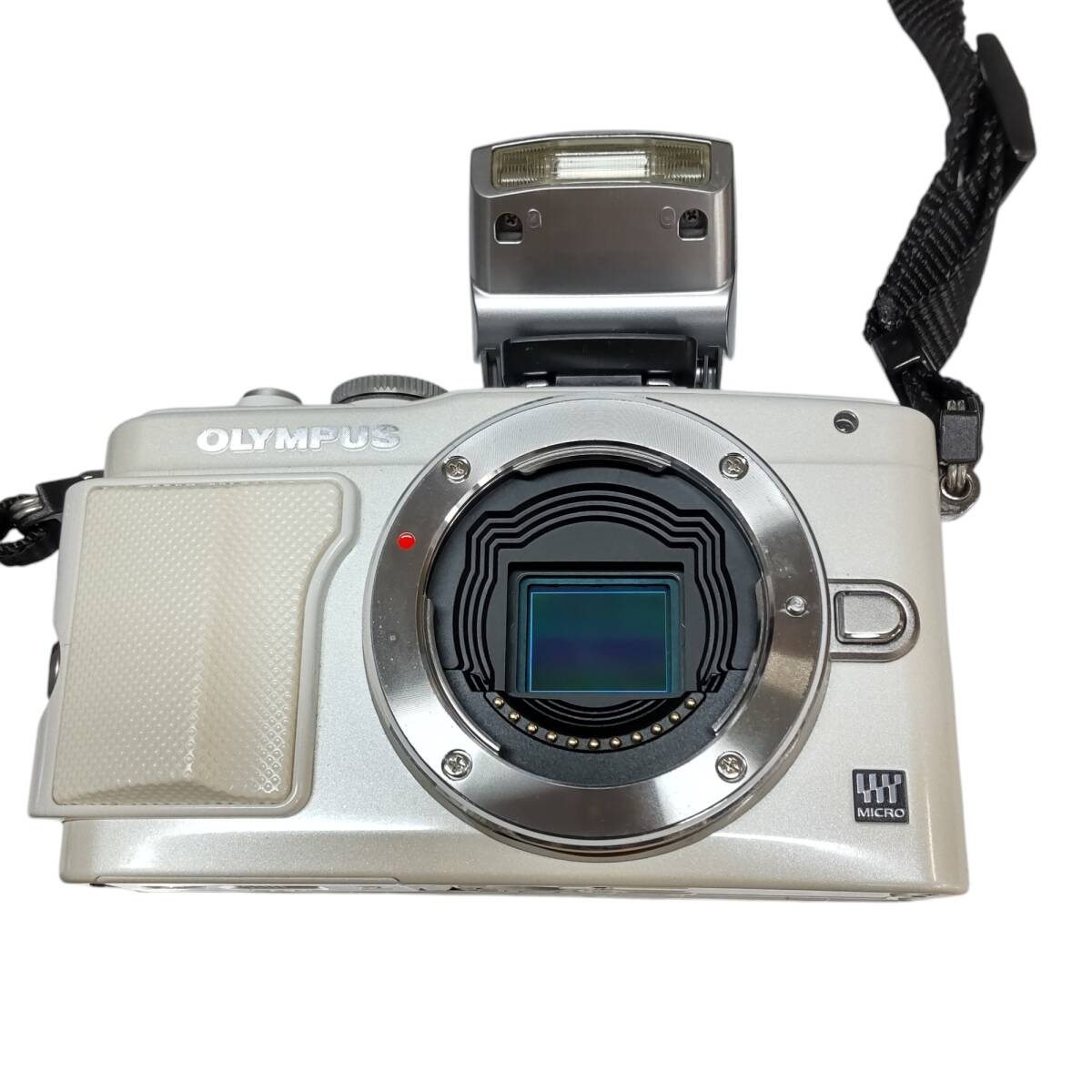 【中古品】動作未確認(rèn) OLYMPUS オリンパス ミラーレス一眼 PEN Lite E-PL6 ホワイト レンズキット A78670RE