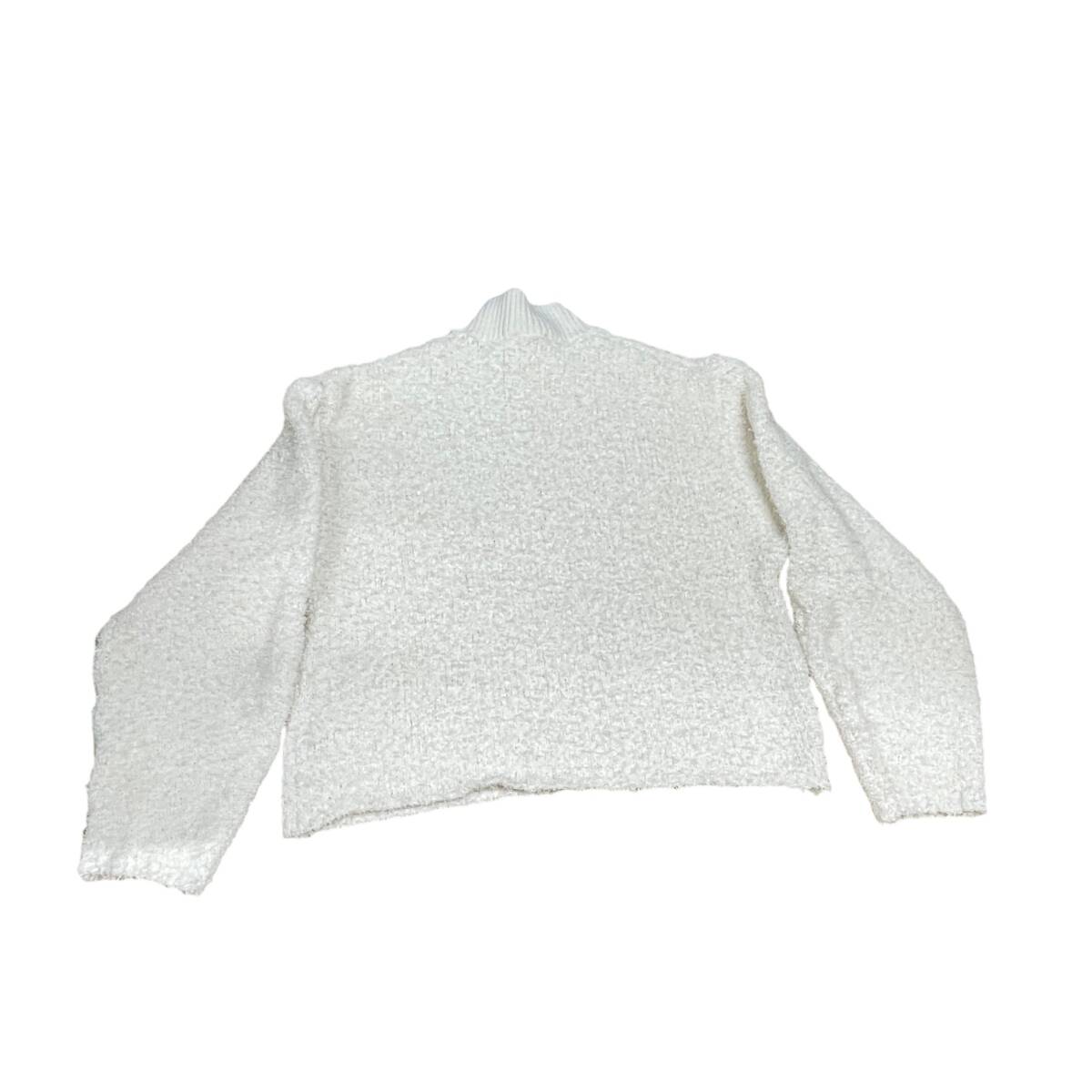 ◆未使用品/タグ付き◆ZARA ザラ ニット セーター 長袖 トップス レディース ホワイト系 白 サイズＭ 女性用 X80648ND