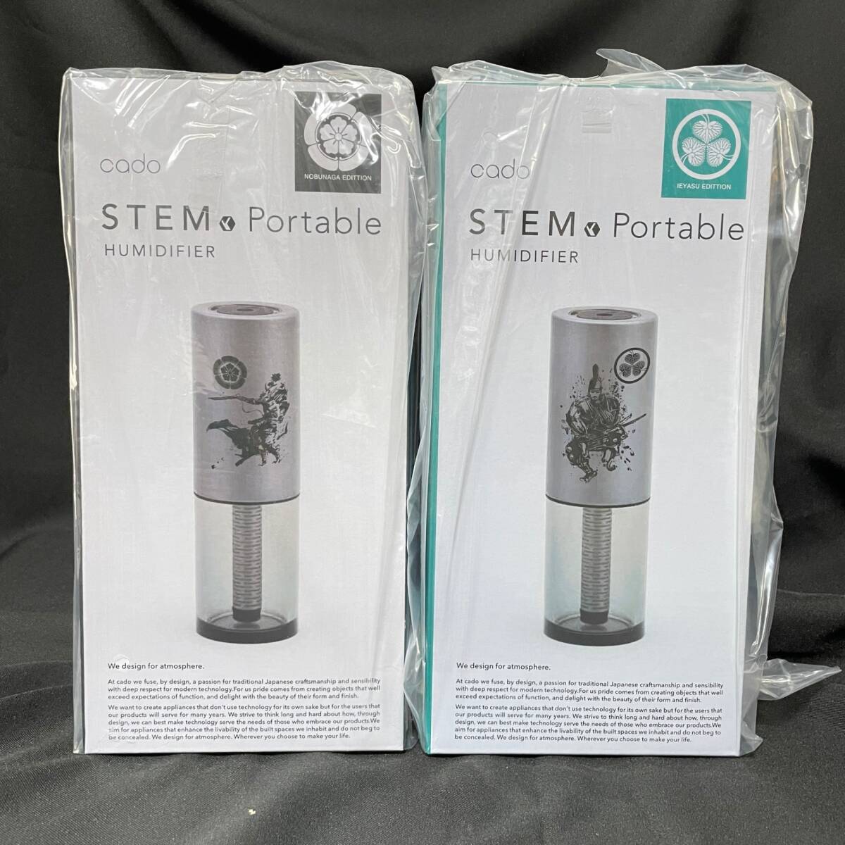 ◆未使用◆ 墨絵師御歌頭 × cado カドー STEM Portable ポータブル加濕器 MH-C30 織田信長(zhǎng)＆徳川家康 2個(gè)セット 戦國(guó)魂 コラボ P76594NN