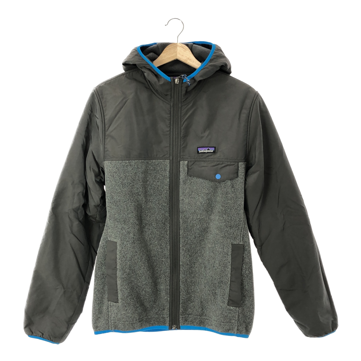 ◆中古品◆Patagonia パラゴニア シェルド シンチラ スナップT フリース ジャケット ジャンパー グレー系 メンズ Sサイズ R52790NSD