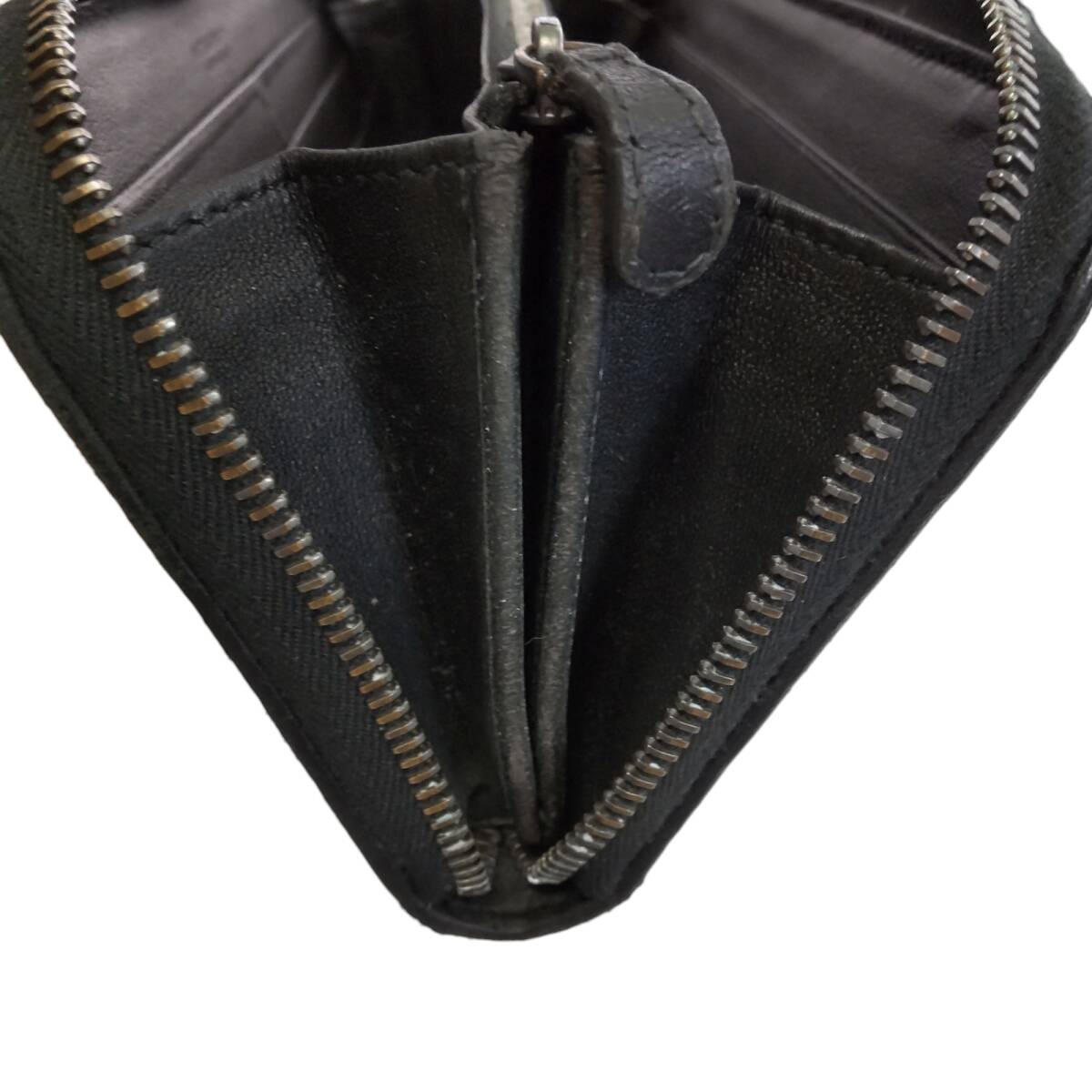 【中古品】 ボッテガ　イントレ　ジッピー　財布 BOTTEGAVENETA　長財布 ブラック クロコ イントレチャート S82124RK