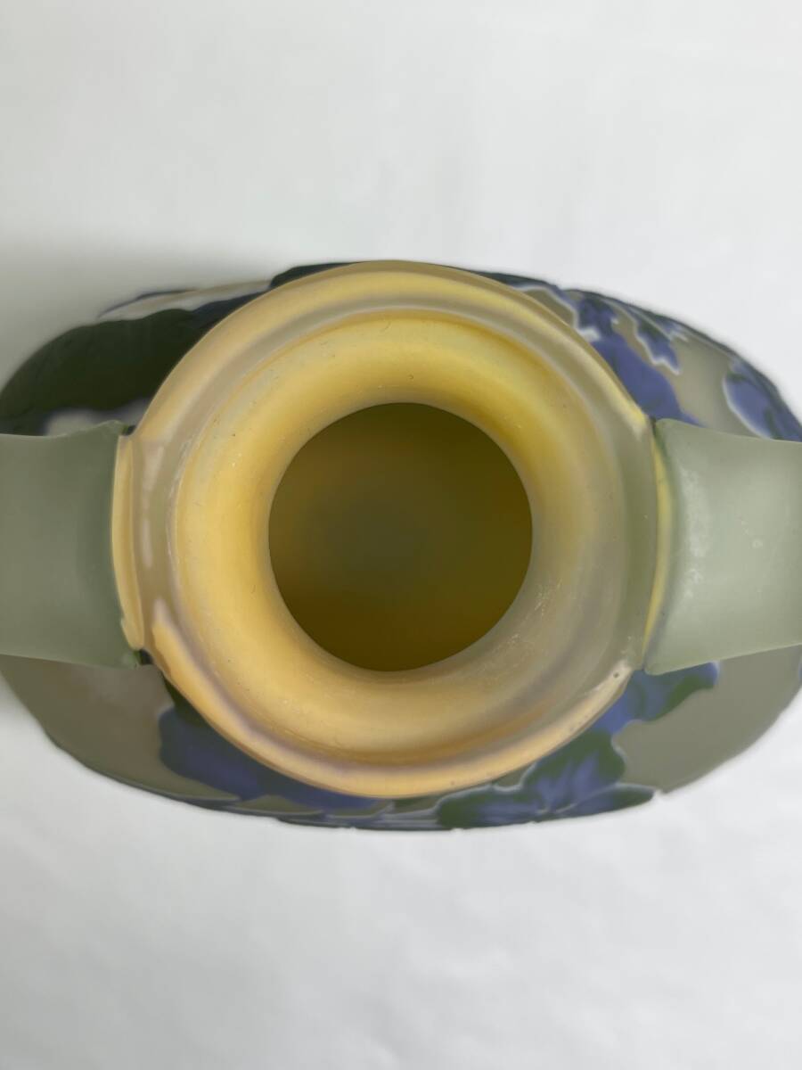 エミールガレ emile galle 多色多層 カメオ彫り 紫陽花之図 13cm